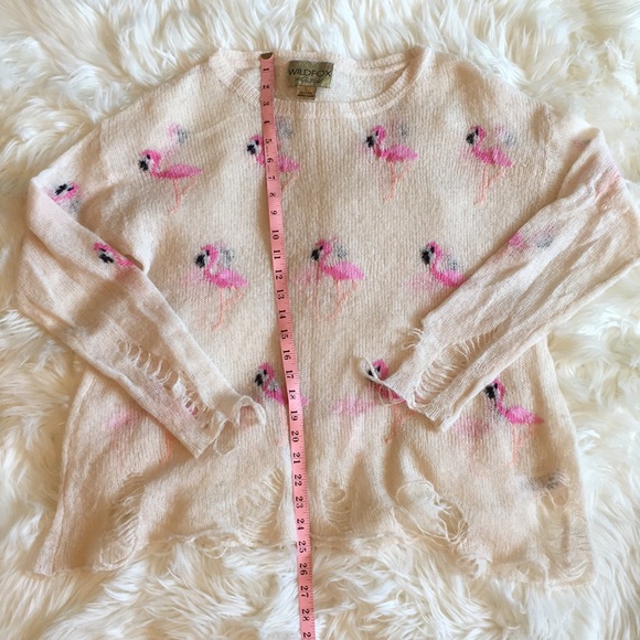 Wildfox Couture Miami Suburb Flamingos 🦩Lenon Sweater - Picture 6 of 16